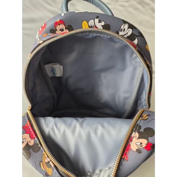 Disney Mickey Mouse 90 Years : Deluxe 11" Faux Leather Mini Licensed Backpack - Picture 5 of 5